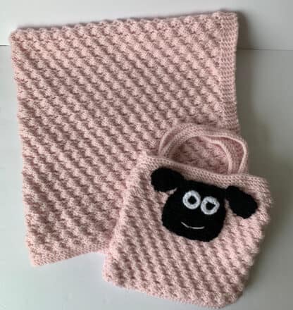 Popcorn and Bubbles Baby Blanket, With Matching Tote Bag