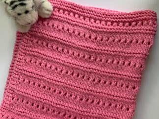 Eyelets and Ridges Baby Afghan