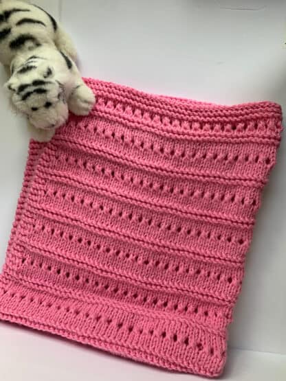 Eyelets and Ridges Baby Afghan
