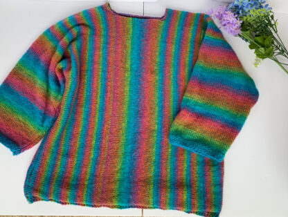 Slimming Stripes, Sideways Knit Pullover