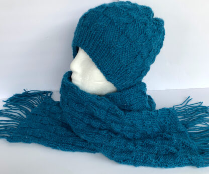 Mini Cabled Hat and Scarf
