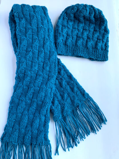 Mini Cabled Hat and Scarf - Image 2