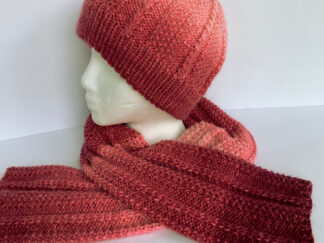 Quiet Textured Knit Scarf and Hat