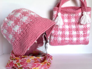 Gingham Bucket Hat with Matching Tote