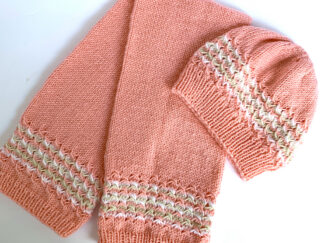 Feather Light Hat and Scarf Set
