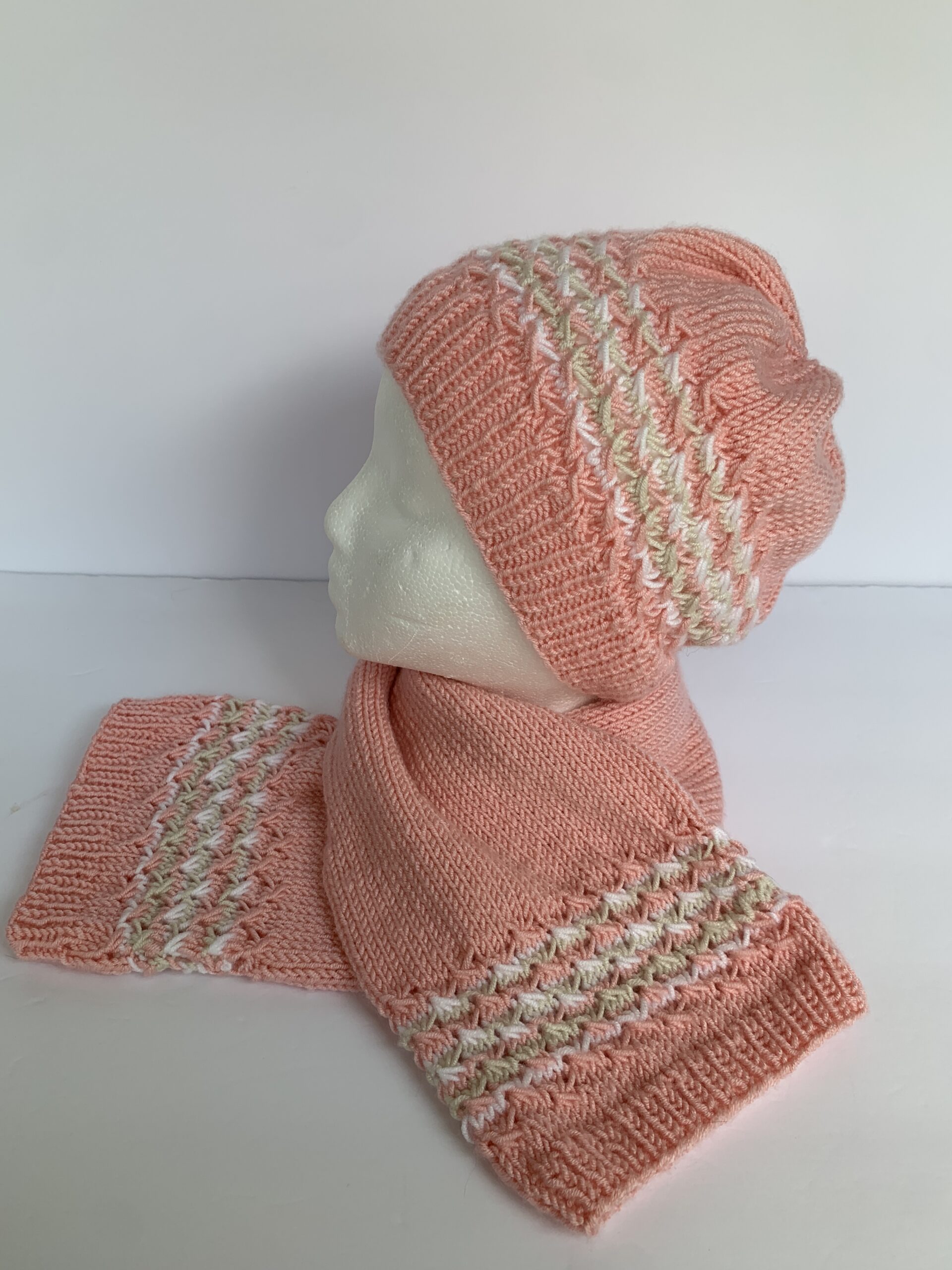 Feather Light Hat and Scarf Set